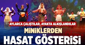 MİNİKLERDEN HASAT GÖSTERİSİ 